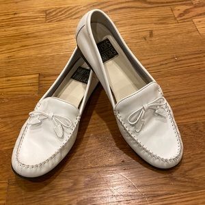 White Leather Loafers